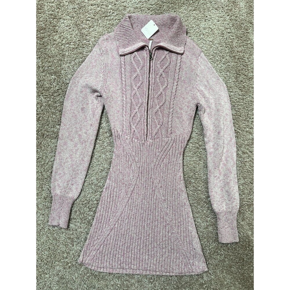 Free People Mont Blanc Sweater Dress - Frosting Pink